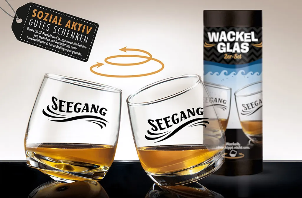 Wackelglas SEEGANG, 2er Set, 200ml, In Geschenkbox 1 Wackelglas SEEGANG, 2er Set, 200ml, In Geschenkbox