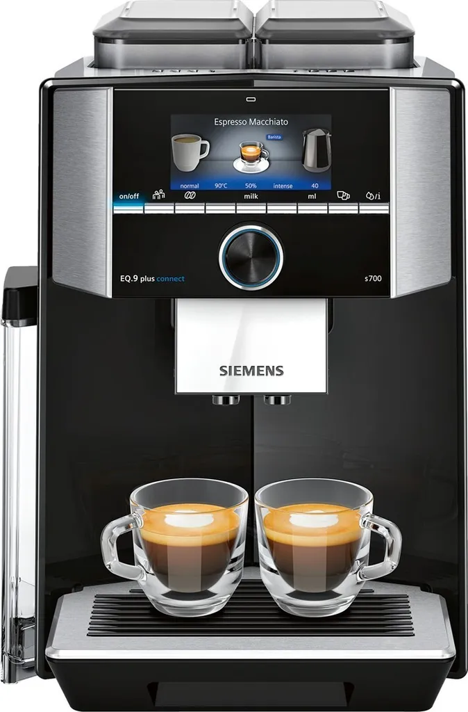 Siemens EQ.9 S700 Freistehende Espressomaschine 2,3 L - Kaffeemaschine (Freistehend, Espressomaschine, 2,3 L, Integriertes Mahlwerk, 1500 W, Schwarz, Edelstahl) 1 Siemens EQ.9 S700 Freistehende Espressomaschine 2,3 L - Kaffeemaschine (Freistehend, Espressomaschine, 2,3 L, Integriertes Mahlwerk, 1500 W, Schwarz, Edelstahl)