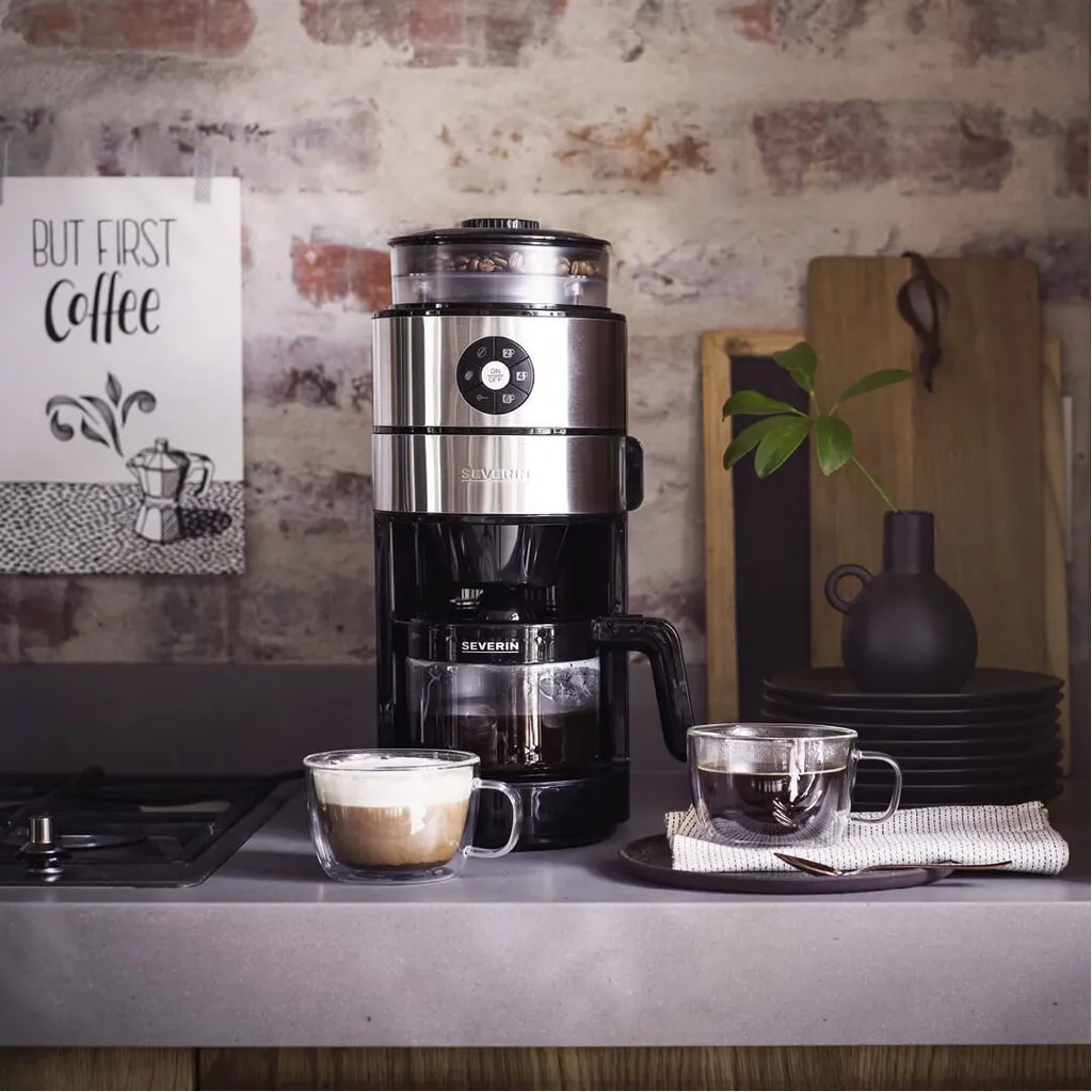 Severin KA 4811 Filterkaffeemaschine Mit Mahlwerk Für 6 Tassen Edelstahl Schwarz 19 Severin KA 4811 Filterkaffeemaschine Mit Mahlwerk Für 6 Tassen Edelstahl Schwarz – Bild 19