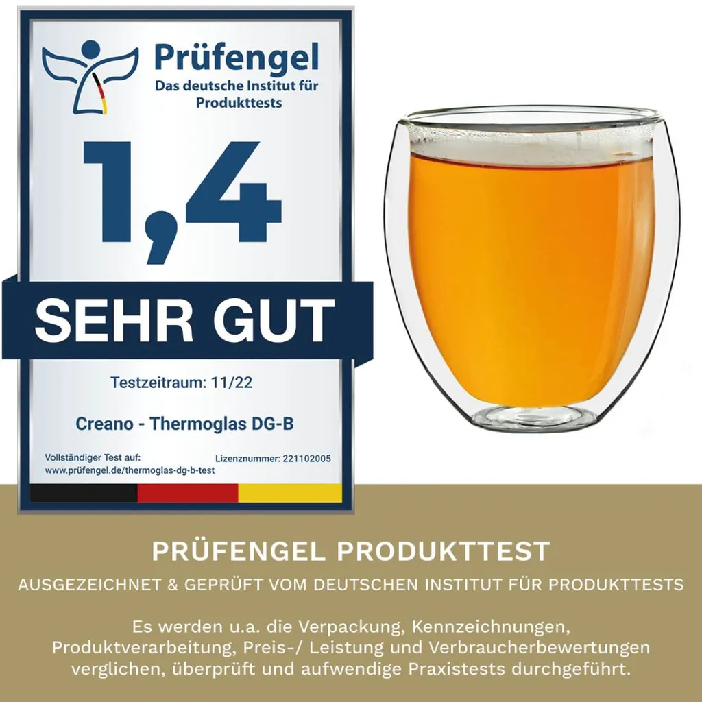 Creano Doppelwandige Gläser 400ml „DG-Bauchig“, 4er Set, Großes Thermoglas Doppelwandig Aus Borosilikatglas, Kaffeegläser, Teegläser, Latte Gläser, Doppelwandgläser 5 Creano Doppelwandige Gläser 400ml „DG-Bauchig“, 4er Set, Großes Thermoglas Doppelwandig Aus Borosilikatglas, Kaffeegläser, Teegläser, Latte Gläser, Doppelwandgläser – Bild 5