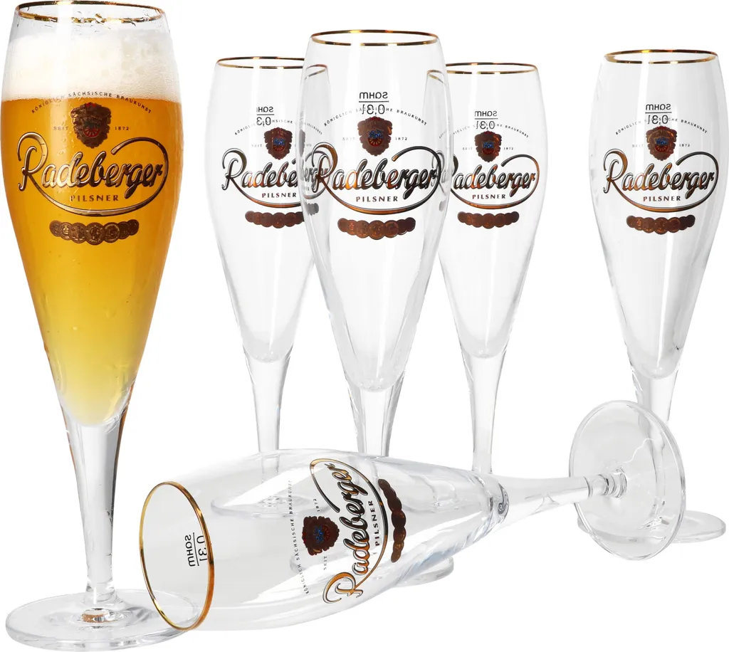 Van Well 6x Radeberger Pilsener Biergläser 0,3L Geeicht Pilstulpe Bierpokal Beer 1 Van Well 6x Radeberger Pilsener Biergläser 0,3L Geeicht Pilstulpe Bierpokal Beer