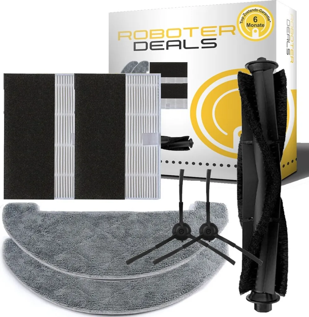 Zubehör Set, Ersatzteile Für Horniture Q6 (2x Seitenbürste, 1x Hauptbürste, 2x Filter, 2x Pad) 1 Zubehör Set, Ersatzteile Für Horniture Q6 (2x Seitenbürste, 1x Hauptbürste, 2x Filter, 2x Pad)