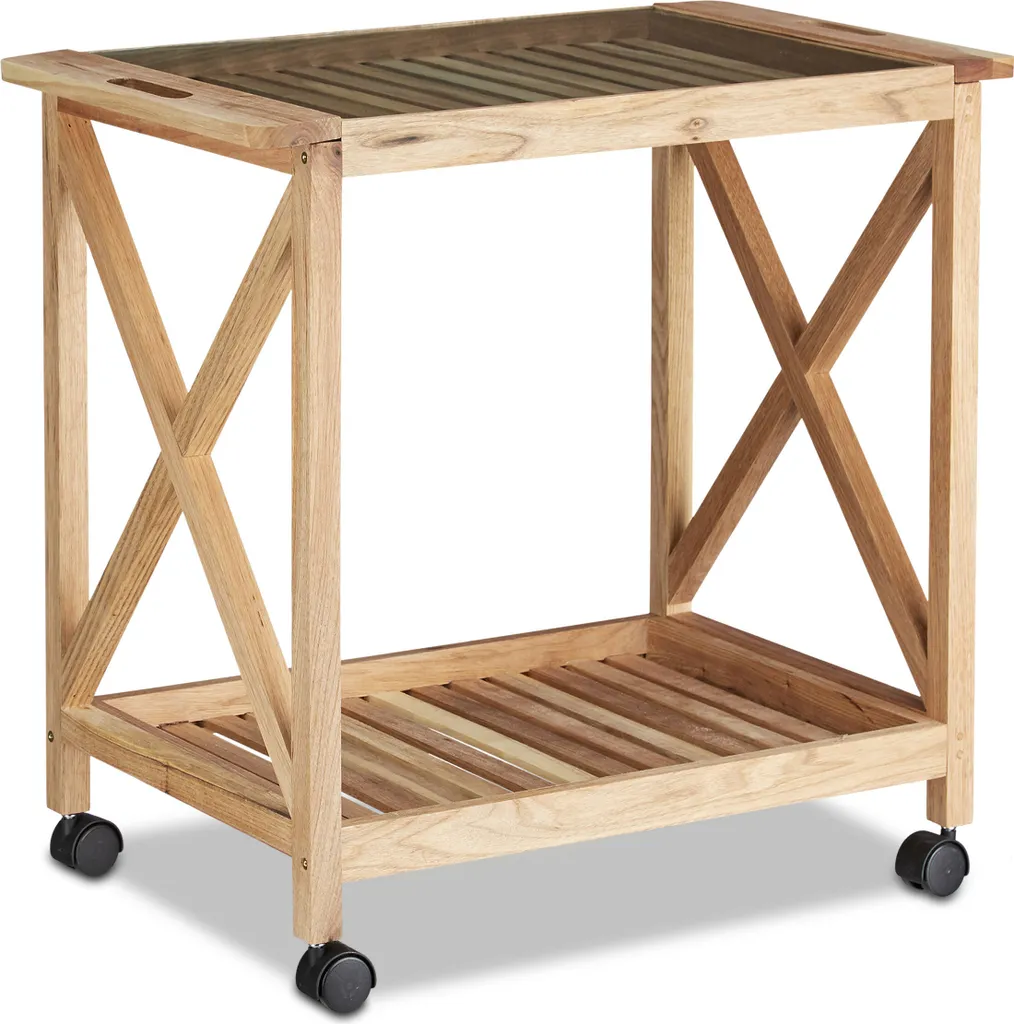 Relaxdays Küchenwagen Aus Walnussholz 8 Relaxdays Küchenwagen Aus Walnussholz – Bild 8