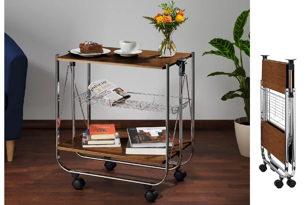 Wenko Servierwagen Dinett Deluxe Walnuss 16 Wenko Servierwagen Dinett Deluxe Walnuss – Bild 16