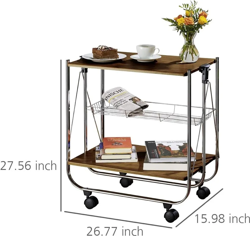 Wenko Servierwagen Dinett Deluxe Walnuss 13 Wenko Servierwagen Dinett Deluxe Walnuss – Bild 13