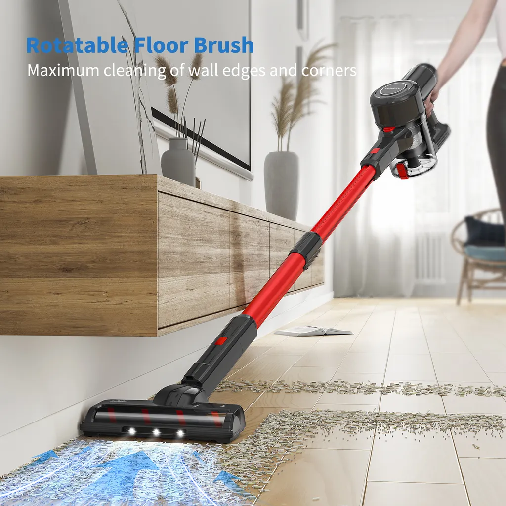 26KpA Staubsauger Akku Handstaubsauger Beutellos HEPA Filter 4in1 Kabellos 160W Kabellos,mit LED 2 26KpA Staubsauger Akku Handstaubsauger Beutellos HEPA Filter 4in1 Kabellos 160W Kabellos,mit LED – Bild 2