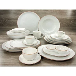 CreaTable 20317 Kombiservice Vintage Nature Für 4 Personen, Porzellan, Weiß (1 Set, 16-teilig) -Haushalts Verkauf 7e8369650c478a4805d2001051842ae5