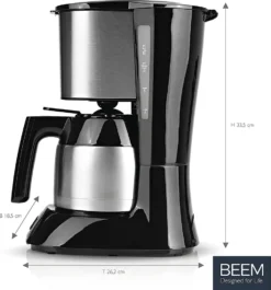 BEEM Filter Kaffeemaschine Thermo Permanentfilter 900W Filterkaffee Edelstahl -Haushalts Verkauf 7f9c278eaf1a83a00bf18df86a740171