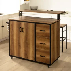 SoBuy KNL02-PF Design Küchenwagen Mit Arbeitsplatte Kücheninsel Küchenschrank Sideboard Auf Rollen Küchentrolley Vintage BHT Ca.: 113x106x69cm -Haushalts Verkauf 84c3a55d5de3f406703e8d2bb6dadbe9