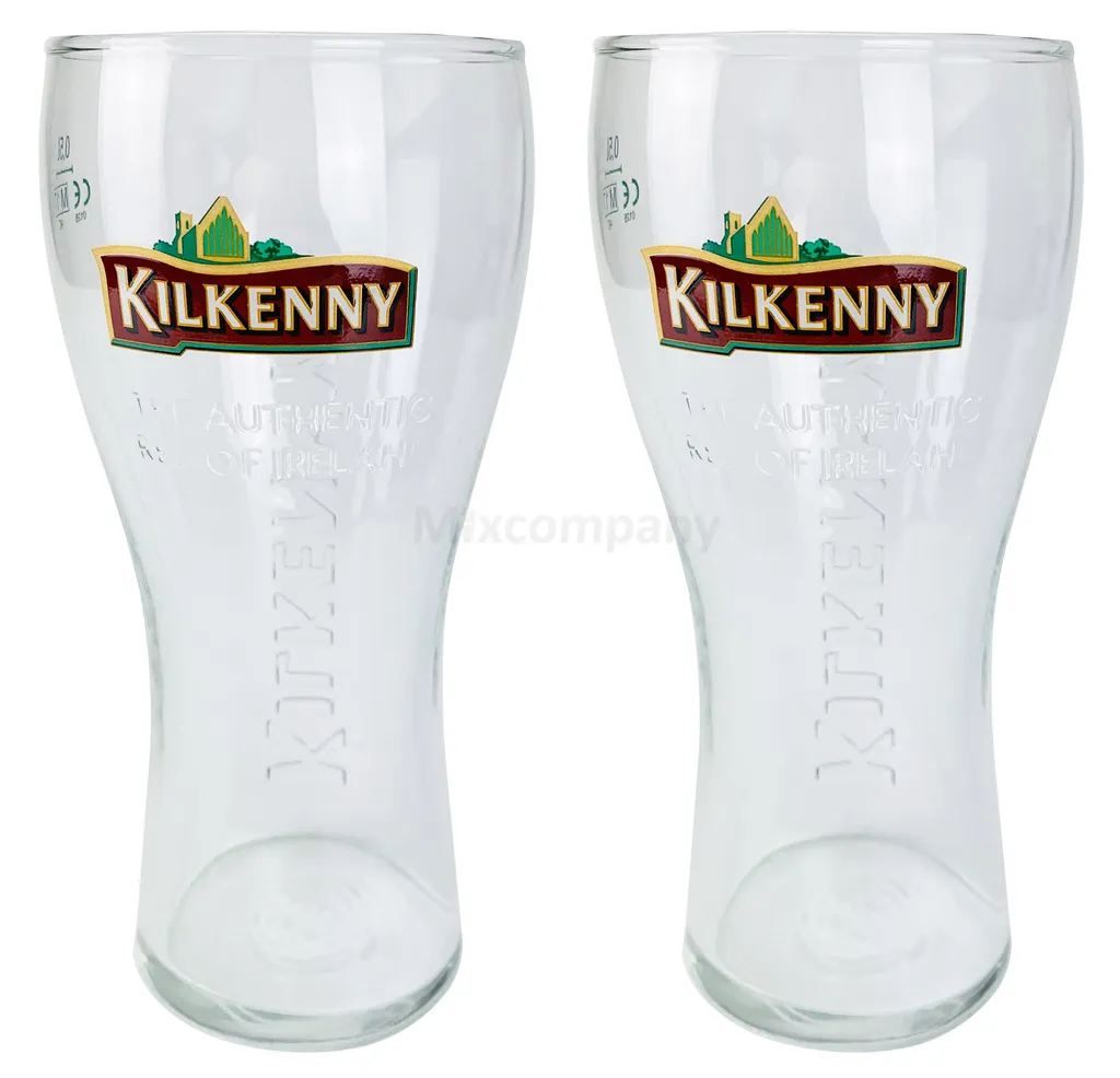 Kilkenny Bier Bierglas Glas GläserSet - 2x Biergläser 0,5l Geeicht 1 Kilkenny Bier Bierglas Glas GläserSet - 2x Biergläser 0,5l Geeicht