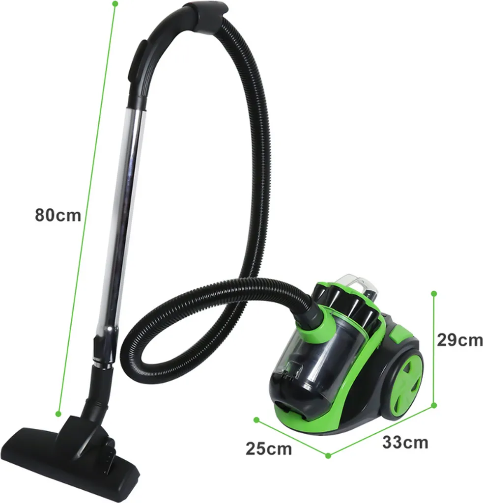 EINFEBEN Staubsauger Zyklon Beutellos Bodenstaubsauger Zyklon Sauger 900W HEPA Filter,Grün 2 EINFEBEN Staubsauger Zyklon Beutellos Bodenstaubsauger Zyklon Sauger 900W HEPA Filter,Grün – Bild 2