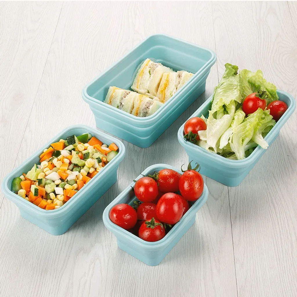 Faltbare Frischhaltedosen, 4 PCS Kitchen Vorratsdosen Set Faltbare Brotbox Silikon Zusammenklappbaren Container, Camping Schüssel Faltbar Set, Frischhalteboxen Für Kühlschränke 7 Faltbare Frischhaltedosen, 4 PCS Kitchen Vorratsdosen Set Faltbare Brotbox Silikon Zusammenklappbaren Container, Camping Schüssel Faltbar Set, Frischhalteboxen Für Kühlschränke – Bild 7