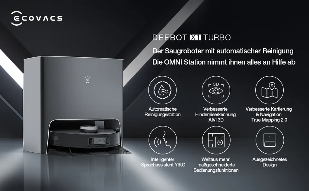 ECOVACS DEEBOT X1 TURBO Staubsauger 5000Pa Saugroboter YIKO EU APP 7 ECOVACS DEEBOT X1 TURBO Staubsauger 5000Pa Saugroboter YIKO EU APP – Bild 7