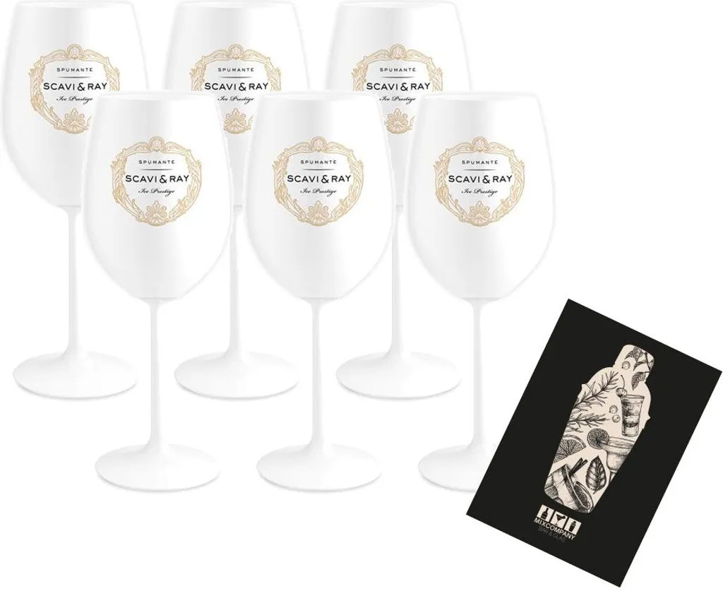 Scavi & Ray Gläser-Set - 6x Weingläser / Ballongläser In Weiß 1 Scavi & Ray Gläser-Set - 6x Weingläser / Ballongläser In Weiß