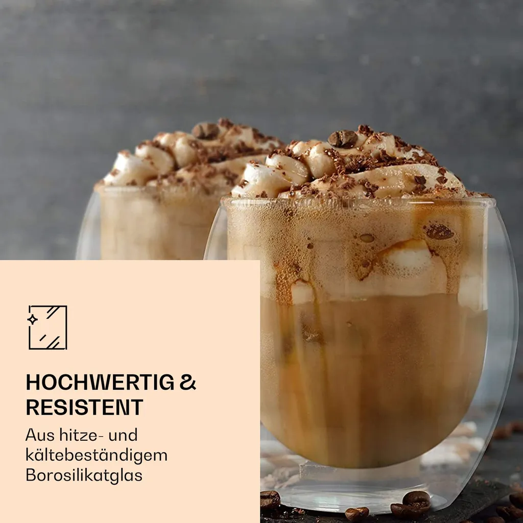 Feelino 4er Set 2x 310ml, 2x 410ml DUOS Jumbo Doppelwandige Thermo-Gläser 2 Feelino 4er Set 2x 310ml, 2x 410ml DUOS Jumbo Doppelwandige Thermo-Gläser – Bild 2