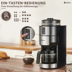 Kompakte Kaffeemaschinen Mit Mahlwerk Filterkaffeemaschine Kaffeemaschine Mit Mühle Für Bohnenkaffee Und Kaffeepulver 2/4/6 Tassen, Schwarz 12 Kompakte Kaffeemaschinen Mit Mahlwerk Filterkaffeemaschine Kaffeemaschine Mit Mühle Für Bohnenkaffee Und Kaffeepulver 2/4/6 Tassen, Schwarz -Haushalts Verkauf 92787513030259b398fabcfcd4cd093f