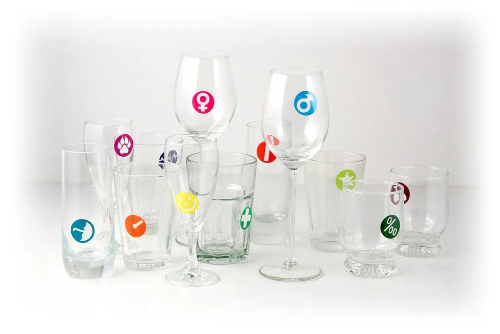 FACKELMANN 12 Stück Wiederverwendbare Glasmarkierer Glasmarker In Bunt 2 FACKELMANN 12 Stück Wiederverwendbare Glasmarkierer Glasmarker In Bunt – Bild 2