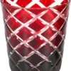4er Set Kristallgläser Dio, Rot, Handgeschliffenes Glas , Höhe 10 Cm, Füllmenge 0,23 Liter