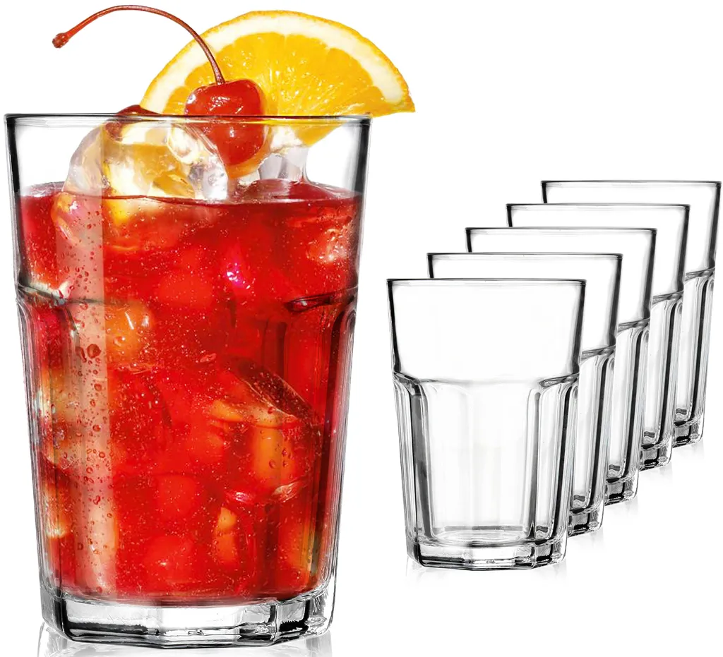 Allzweck-Trinkgläser 350ml (max.360ml) Set 6-Teilig Aus Glas 1 Allzweck-Trinkgläser 350ml (max.360ml) Set 6-Teilig Aus Glas