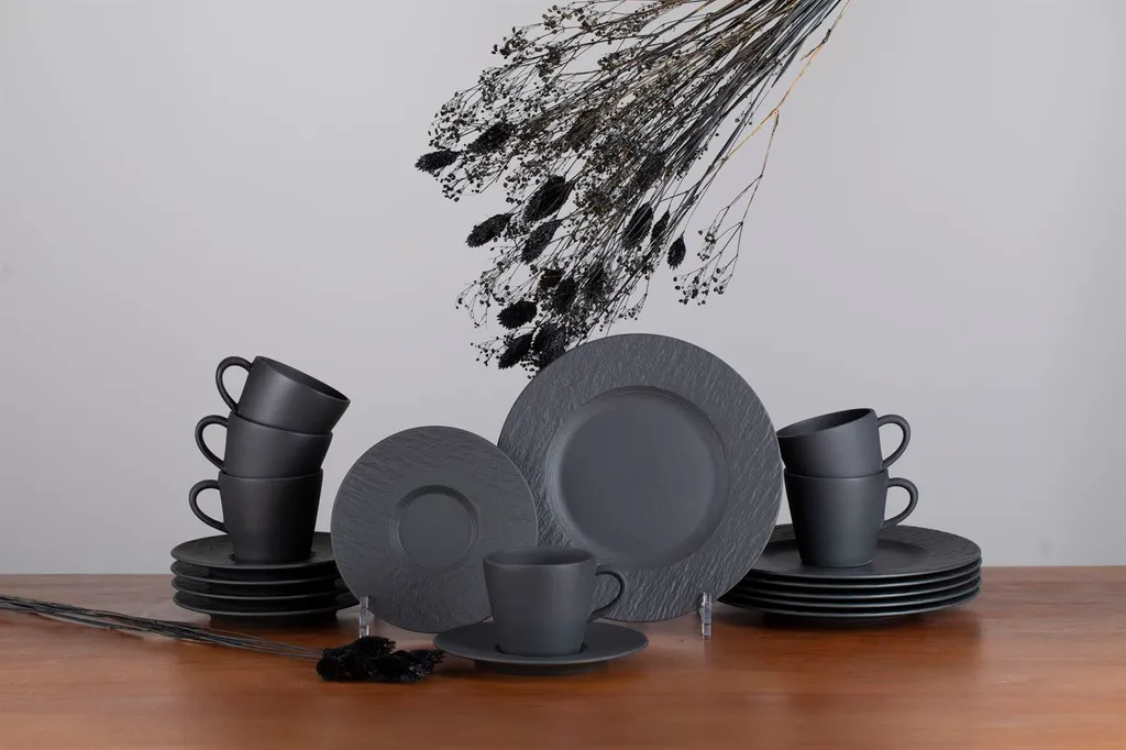 Villeroy & Boch Manufacture Rock Kaffeeservice Für 6 Personen 18-teilig 1 Villeroy & Boch Manufacture Rock Kaffeeservice Für 6 Personen 18-teilig
