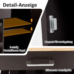 COSTWAY Küchenwagen Auf Rollen, Kücheninsel Mit Schublade, Weinregal, Offene Regale & Handtuchhalter, Platzsparender Servierwagen, Für Küche, Esszimmer, Bar, Braun 11 COSTWAY Küchenwagen Auf Rollen, Kücheninsel Mit Schublade, Weinregal, Offene Regale & Handtuchhalter, Platzsparender Servierwagen, Für Küche, Esszimmer, Bar, Braun -Haushalts Verkauf 9a77c0a572de89ba2f8852d7118c536e