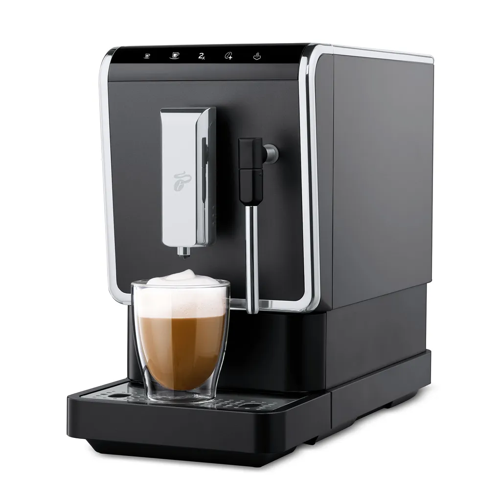 Tchibo Kaffeevollautomat Esperto Latte Für Caffè Crema, Espresso, Cappuccino Und Milchschaum, Anthrazit 1 Tchibo Kaffeevollautomat Esperto Latte Für Caffè Crema, Espresso, Cappuccino Und Milchschaum, Anthrazit