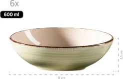 Mäser 931876 Tafelservice Lumaca Für 6 Personen, Steinzeug, Olivegrün (1 Set, 18-teilig) -Haushalts Verkauf a137bda64e9321785901ac0761930981