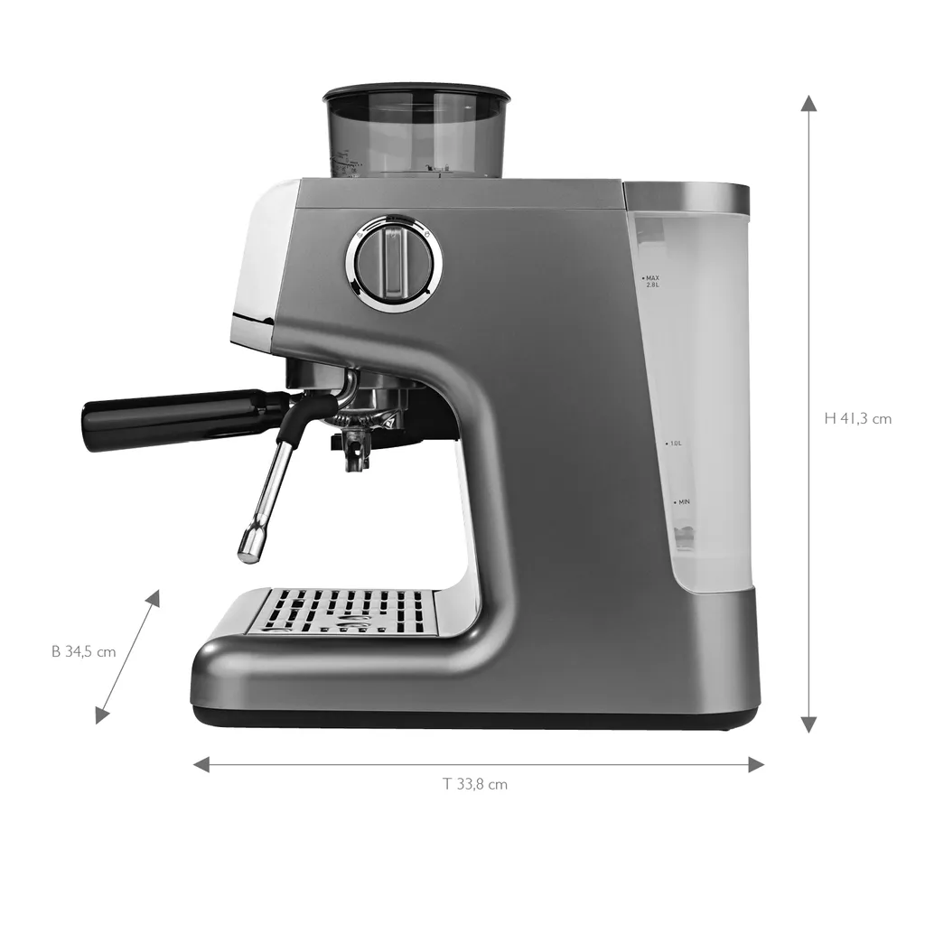 BEEM ESPRESSO-GRIND-PROFESSION Espresso-Siebträgermaschine Mit Mahlwerk - 15 Bar Espressomaschine Siebträger Maschine Barista Kaffee Mahlwerk Milchaufschäumer 7 BEEM ESPRESSO-GRIND-PROFESSION Espresso-Siebträgermaschine Mit Mahlwerk - 15 Bar Espressomaschine Siebträger Maschine Barista Kaffee Mahlwerk Milchaufschäumer – Bild 7