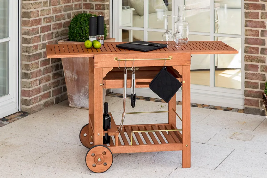 Merxx Servierwagen, Eukalyptusholz Geölt/natur - Maße: 50 X 70 X 84; 25906-011 1 Merxx Servierwagen, Eukalyptusholz Geölt/natur - Maße: 50 X 70 X 84; 25906-011