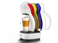 De'Longhi DeLonghi Kapselmaschine Dolce Gusto Colors, Weiß Mit Aufsätzen In Rot, Blau, Gelb