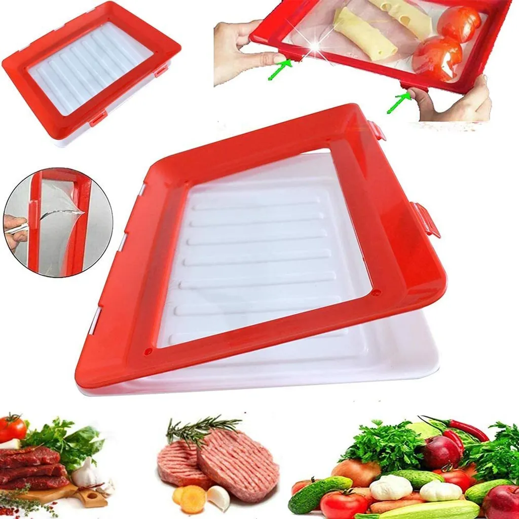 Konservierungsschale Für Lebensmittel Waste Food Preservation Tray Vakuum Frische Aufbewahrung Tablett Mit Elastischen Film Schnalle Dichtung Vorratsbehälter Set Küchenhelfer (4pcs) 3 Konservierungsschale Für Lebensmittel Waste Food Preservation Tray Vakuum Frische Aufbewahrung Tablett Mit Elastischen Film Schnalle Dichtung Vorratsbehälter Set Küchenhelfer (4pcs) – Bild 3