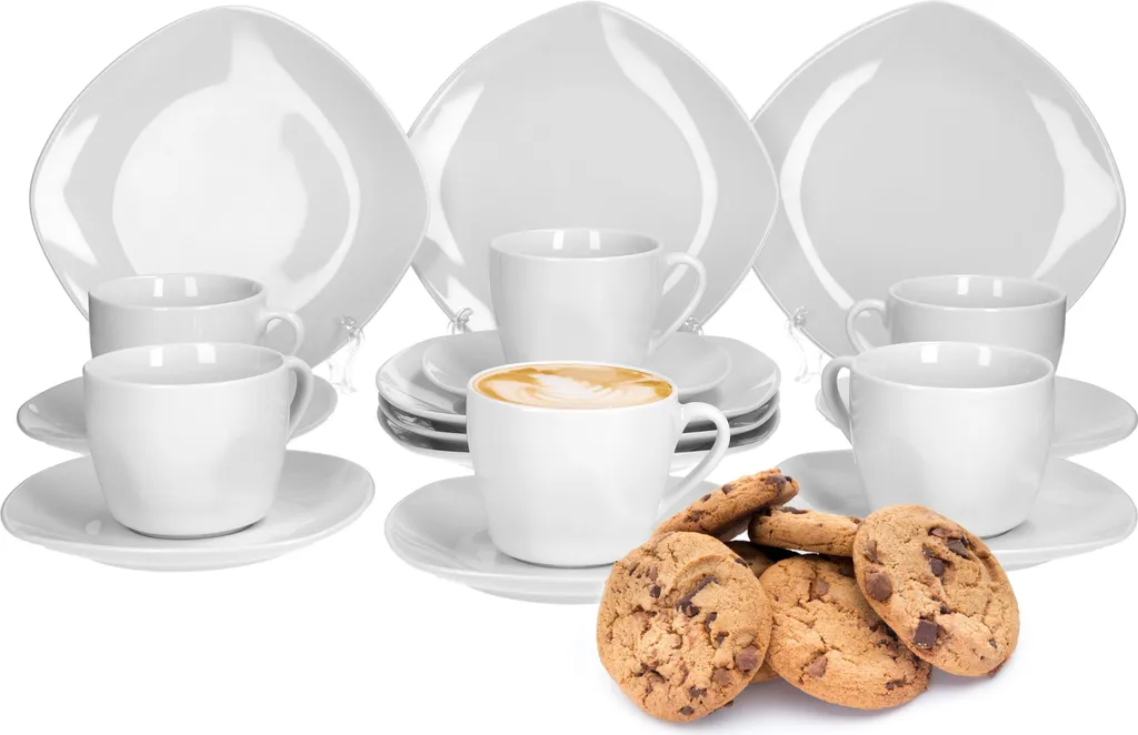 Kaffeeservice Lilli 36tlg. Porzellan Weiß Für 12 Personen 1 Kaffeeservice Lilli 36tlg. Porzellan Weiß Für 12 Personen