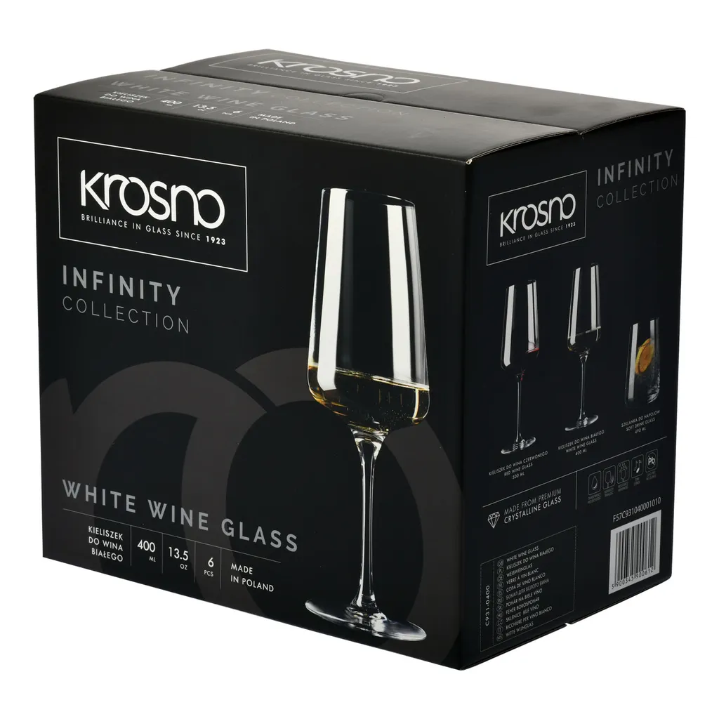 KROSNO Infinity Weißweingläser, 6er-Set, 400 Ml 9 KROSNO Infinity Weißweingläser, 6er-Set, 400 Ml – Bild 9