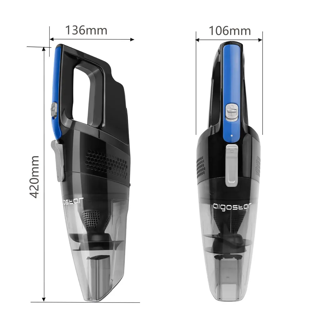 Aigostar Mercury 33LBX - Kabelloser Zyklon-Handstaubsauger, Nass- Und Trockensauger, 2050mAh Akku, 500ml Reservoir, HEPA-Filter. 9 Aigostar Mercury 33LBX - Kabelloser Zyklon-Handstaubsauger, Nass- Und Trockensauger, 2050mAh Akku, 500ml Reservoir, HEPA-Filter. – Bild 9