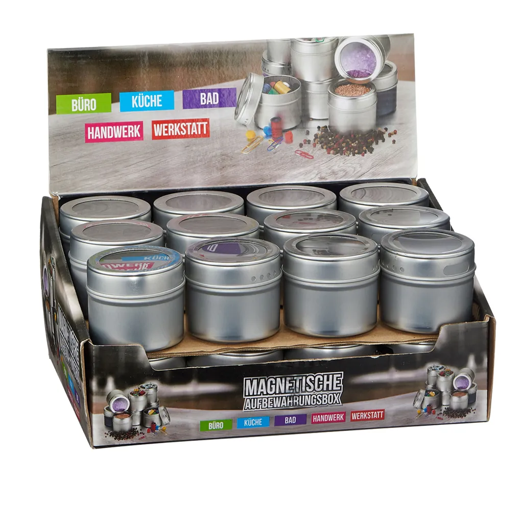 Aufbewahrungsdosen Magnetisch 24er Set Gewürzdosen Gewürzbehälter Mehrzweckdose Dosen 3 Aufbewahrungsdosen Magnetisch 24er Set Gewürzdosen Gewürzbehälter Mehrzweckdose Dosen – Bild 3