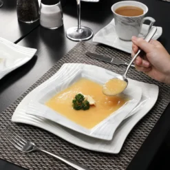 MALACASA, AMPARO 30 Tlg. Marmor Porzellan Geschirrset Kombiservice Tafelservice Mit Kaffeetassen, Unterteller, Dessertteller, Suppenteller, Speiseteller Für 6 Personen 11 MALACASA, AMPARO 30 Tlg. Marmor Porzellan Geschirrset Kombiservice Tafelservice Mit Kaffeetassen, Unterteller, Dessertteller, Suppenteller, Speiseteller Für 6 Personen -Haushalts Verkauf af80c7b0362205422fff5072a71212e8