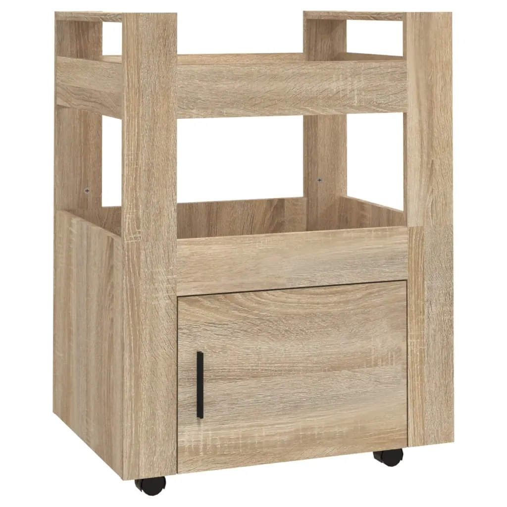 VidaXL Küchenwagen Sonoma-Eiche 60x45x80 Cm Holzwerkstoff 1 VidaXL Küchenwagen Sonoma-Eiche 60x45x80 Cm Holzwerkstoff