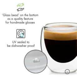 Klarstein Glaswerk Vienna Doppelwandige Gläser , Thermoglas , Trinkglas , Espresso-, Kaffee- Und Shotglas , 4 Stück , Für Heiße Und Kalte Getränke , 80 Ml , Borosilikatglas , Hitze- Und Kältebeständig , Handgemacht , Spülmaschinenfest , Thermoeffekt 10 Klarstein Glaswerk Vienna Doppelwandige Gläser , Thermoglas , Trinkglas , Espresso-, Kaffee- Und Shotglas , 4 Stück , Für Heiße Und Kalte Getränke , 80 Ml , Borosilikatglas , Hitze- Und Kältebeständig , Handgemacht , Spülmaschinenfest , Thermoeffekt -Haushalts Verkauf b0849fba7ede03d6ae0692cc4682809e