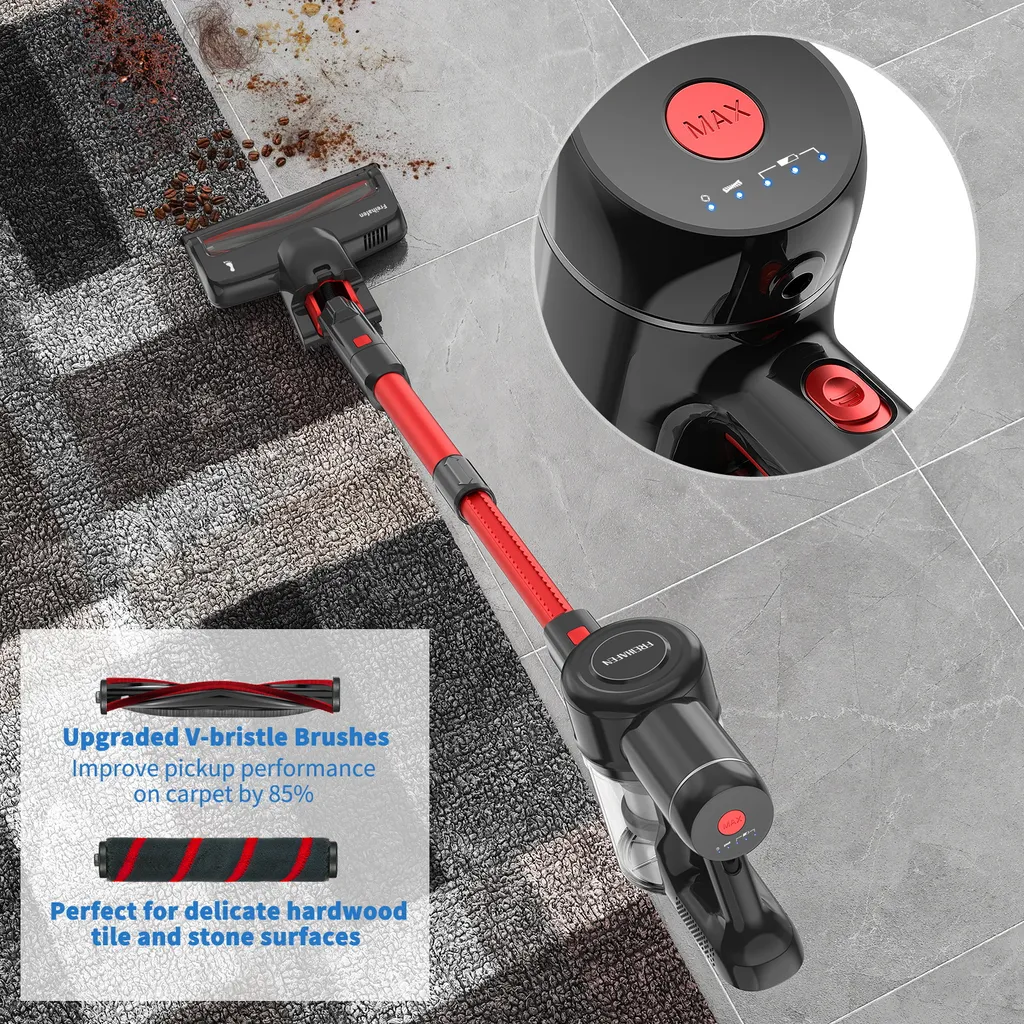 26KpA Staubsauger Akku Handstaubsauger Beutellos HEPA Filter 4in1 Kabellos 160W Kabellos,mit LED 4 26KpA Staubsauger Akku Handstaubsauger Beutellos HEPA Filter 4in1 Kabellos 160W Kabellos,mit LED – Bild 4