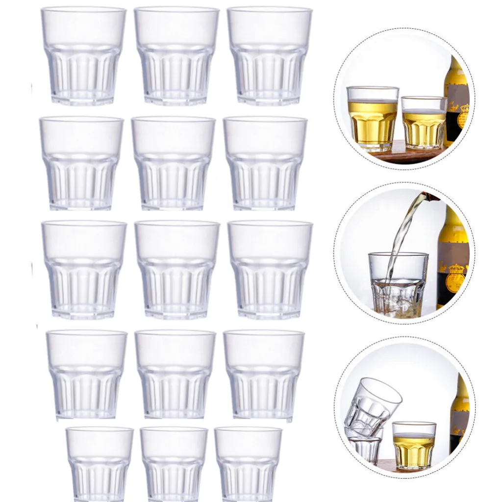 15er 170ml Whiskytasse Set Weinverkoster Bierbecher Bar Klar Acryl-Whisky-Tassen Whiskyglas 1 15er 170ml Whiskytasse Set Weinverkoster Bierbecher Bar Klar Acryl-Whisky-Tassen Whiskyglas