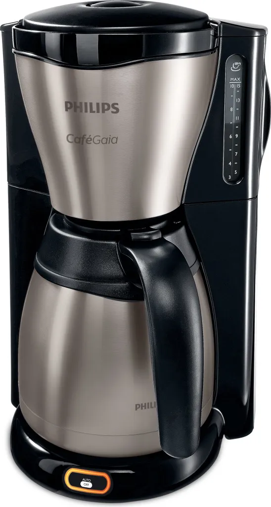PHILIPS Gaia Collection HD7548/20 Kaffeemaschine Thermokanne, Schwarz/Edelstahl 2 PHILIPS Gaia Collection HD7548/20 Kaffeemaschine Thermokanne, Schwarz/Edelstahl – Bild 2