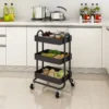 Küchenrollwagen ’Pyhäntä’ 78,5 X 46 X 35 Cm Stahl Schwarz