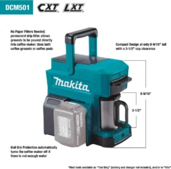 Makita Akku / Netz Tragbare Mobile Kaffeemaschine Caffee DCM501Z 18V 230V 23 Makita Akku / Netz Tragbare Mobile Kaffeemaschine Caffee DCM501Z 18V 230V -Haushalts Verkauf bb155334bc56d746798865b5284a6485