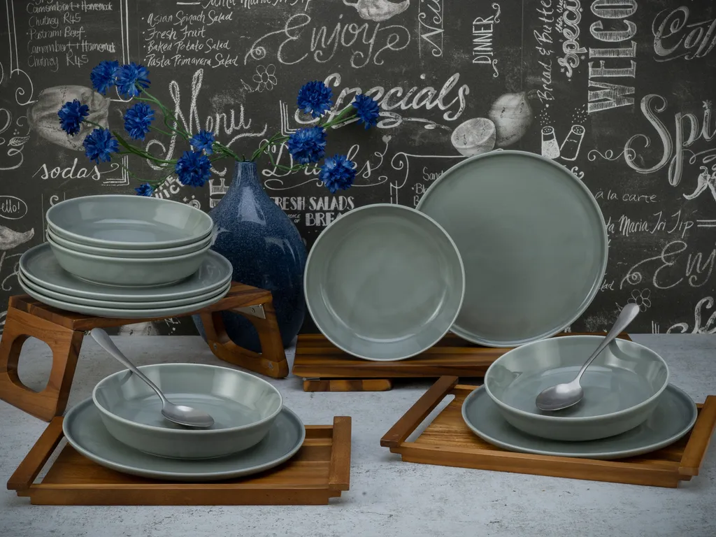 CreaTable 16735 Tafelservice Chef Collection Für 6 Personen, Porzellan, Grau (1 Set, 12-teilig) 2 CreaTable 16735 Tafelservice Chef Collection Für 6 Personen, Porzellan, Grau (1 Set, 12-teilig) – Bild 2