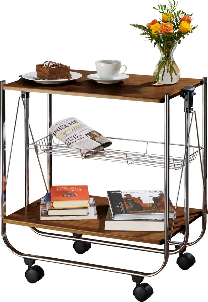 Wenko Servierwagen Dinett Deluxe Walnuss 3 Wenko Servierwagen Dinett Deluxe Walnuss – Bild 3