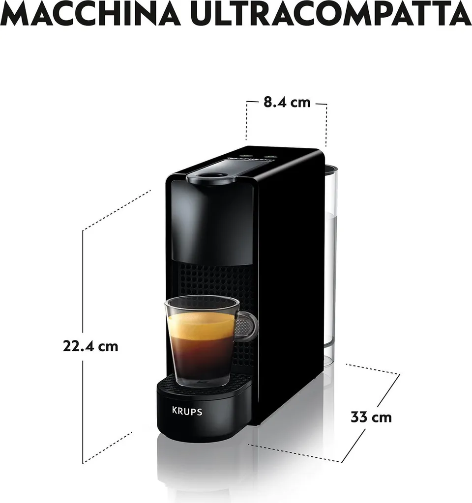 Krups Nespresso Essenza Mini XN1108 - Kaffeetassenmaschine - Schwarz 2 Krups Nespresso Essenza Mini XN1108 - Kaffeetassenmaschine - Schwarz – Bild 2