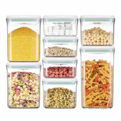 Frischhaltedosen Luftdict Vorratsdose 8-teilige-Set 8,14L Mit Deckel-POP-UP