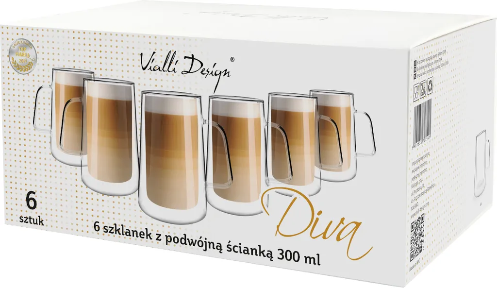 Thermogläser Doppelwandig 6er SET Latte Macchiato Espresso VIALLI DESIGN 300ml 8 Thermogläser Doppelwandig 6er SET Latte Macchiato Espresso VIALLI DESIGN 300ml – Bild 8