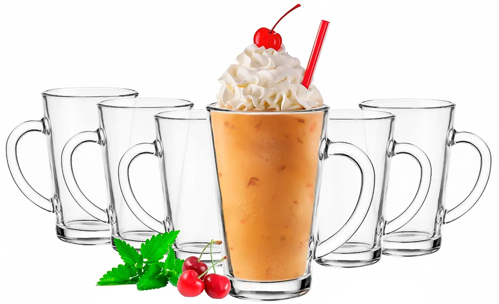 Latte Macchiato Gläser Mit Griff Aus Glas Set (6-Teilig) 270ml (max. 350ml) Kaffeegläser 2 Latte Macchiato Gläser Mit Griff Aus Glas Set (6-Teilig) 270ml (max. 350ml) Kaffeegläser – Bild 2