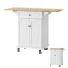 SoBuy® Servierwagen, Küchenwagen,mit Klappbare/erweiterbarer Arbeitsfläche, FKW36-WN
